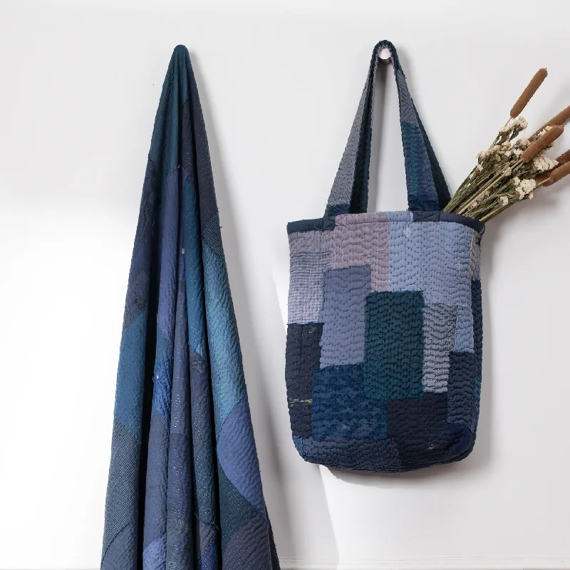 Embrace New Fashion Landscape Handmade Vintage Kantha Tote Bag -Navy - Chic And Affordable Bags – Grab Yours Today Embrace New Fashion Landscape Handmade Vintage Kantha Tote Bag -Navy - Chic And Affordable Bags – Grab Yours Today