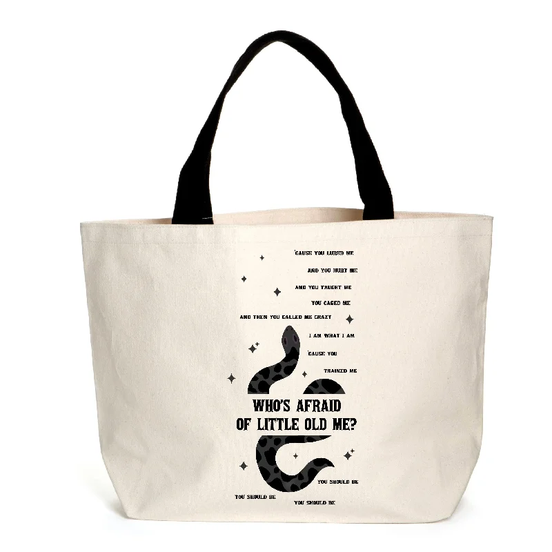 Edgy Bags For Bold And Daring Fashionistas Who's Afraid of Little Old Me Tote Fashion Bags, Huge Savings