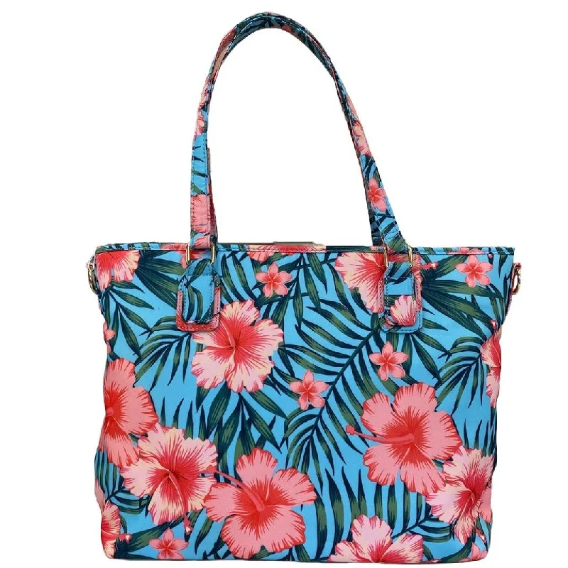 Trendy Bags For Teenage Girls CALOUNDRA - Women's Pink and Blue Flower Tote Bag The Best Handbag Offers Are Here