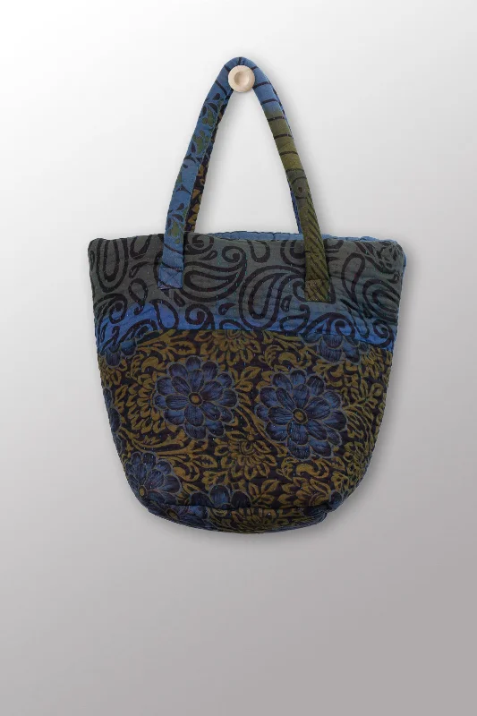 Bags For Personalized Gifts Quilted Over Dye Cotton Kantha Bucket Tote - mm-oq5867-cblu008a - Iconic Handbags At Budget-Friendly Prices Bags For Personalized Gifts Quilted Over Dye Cotton Kantha Bucket Tote - mm-oq5867-cblu008a - Iconic Handbags At Budget-Friendly Prices