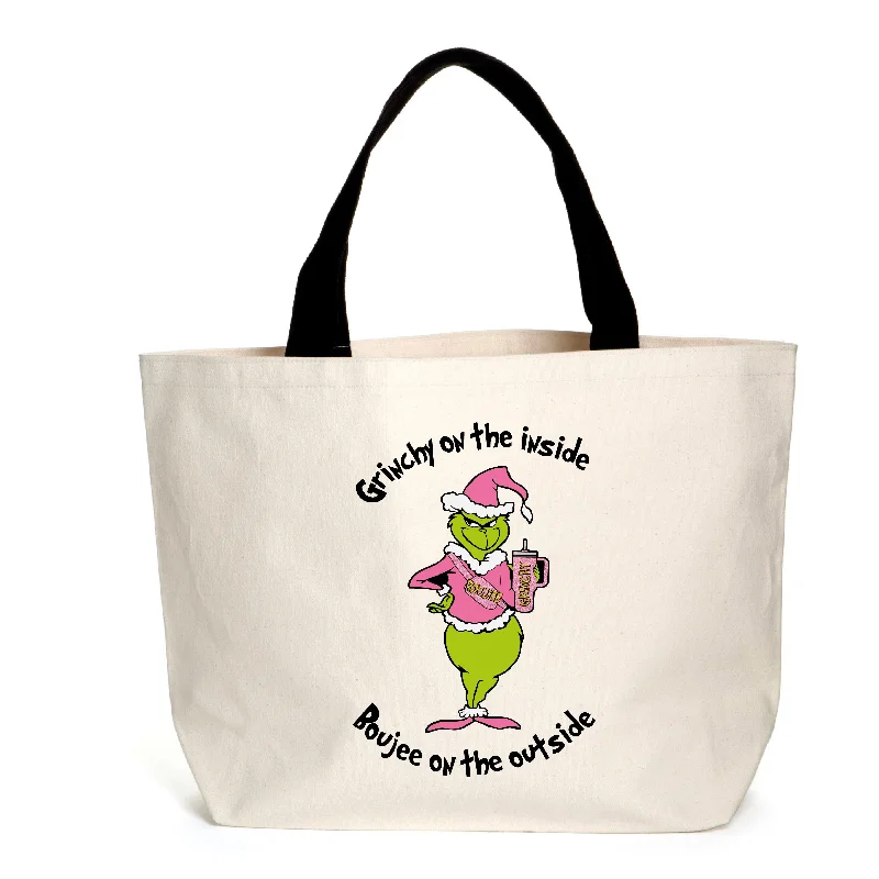 Relaxed Style Deals Boujee Grinch Tote Luxury Bags, Budget Prices
