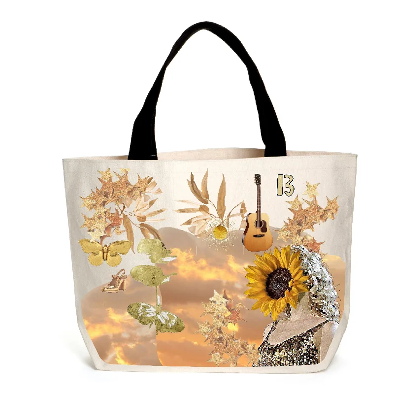 Retro Lovers Golden Sunsets Tote Designer Bags At Exclusive Clearance Prices