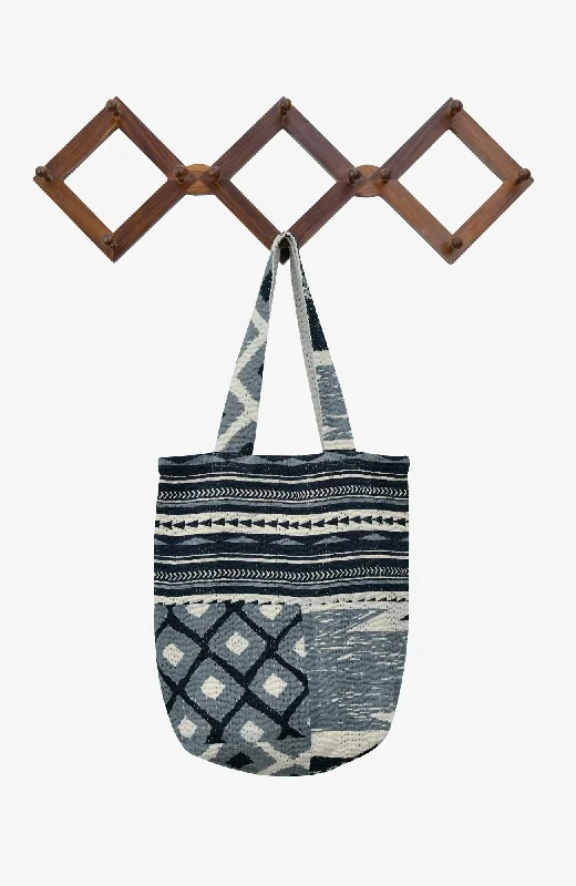 Eco-Friendly Bags With Discounts Monotone Ikat Handmade Vintage Kantha Tote Bag -Monotone Black- Shop Timeless And Trendy Bags At Limited-Time Discounts Eco-Friendly Bags With Discounts Monotone Ikat Handmade Vintage Kantha Tote Bag -Monotone Black- Shop Timeless And Trendy Bags At Limited-Time Discounts