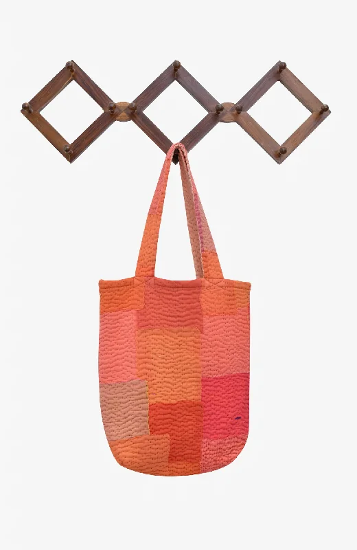 Avant-Garde Style Promotions Mosaic Fray Handmade Vintage Kantha Tote Bag -Carrot- Stylish Bags, Unbeatable Prices Avant-Garde Style Promotions Mosaic Fray Handmade Vintage Kantha Tote Bag -Carrot- Stylish Bags, Unbeatable Prices