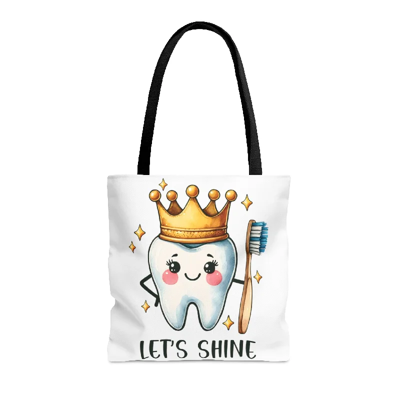 Insane Discount Onslaught Tote Bag, Dentist, Tooth, Let's Shine, Personalised/Non-Personalised Tote bag Designer Bags At Low Prices Insane Discount Onslaught Tote Bag, Dentist, Tooth, Let's Shine, Personalised/Non-Personalised Tote bag Designer Bags At Low Prices