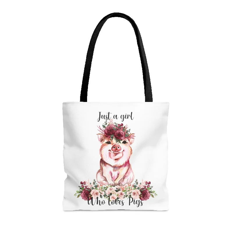 Boutique Styles Tote Bag, Just a Girl Who Loves Pigs, Personalised/Non-Personalised Tote bag Limited-Time Sale On Trendy Handbags – Don't Miss Out Boutique Styles Tote Bag, Just a Girl Who Loves Pigs, Personalised/Non-Personalised Tote bag Limited-Time Sale On Trendy Handbags – Don't Miss Out