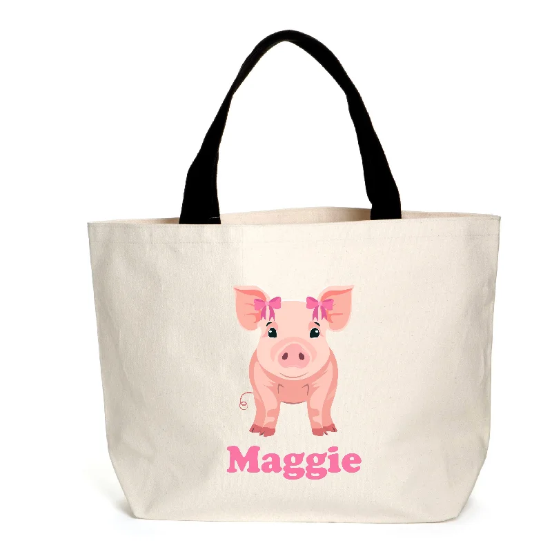 Casual Chic Deals Personalised Coquette Pig Tote The Best Handbag Offers Are Here