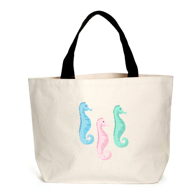 Big Savings Pastel Sea Horses Tote Don't Miss Out – Handbag Discounts
