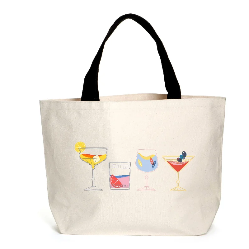 New Arrivals Retro Cocktails Tote Chic Bags, Shop Now