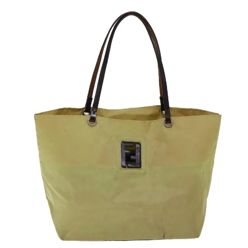Summer Deals FENDI Tote Bag Nylon Yellow bs13572 Stylish Bags, Unbeatable Prices