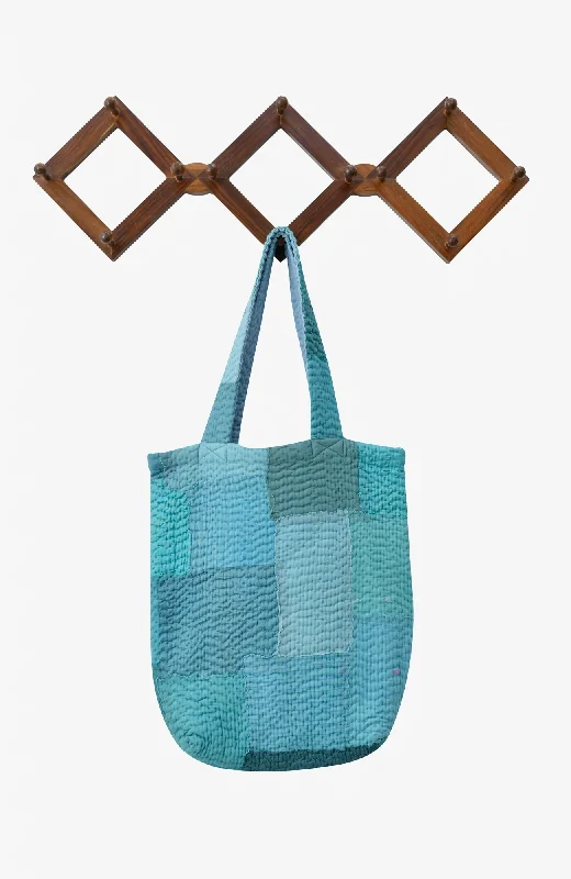 Inspired Bags For Affordable Luxury Mosaic Fray Handmade Vintage Kantha Tote Bag -Cornflower - Classic And Modern Handbags Now More Affordable Inspired Bags For Affordable Luxury Mosaic Fray Handmade Vintage Kantha Tote Bag -Cornflower - Classic And Modern Handbags Now More Affordable