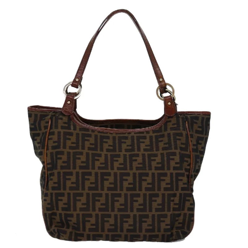 Premium Style FENDI Zucca Canvas Tote Bag Black Brown bs14857 Upgrade Your Look With Our Bag Sale