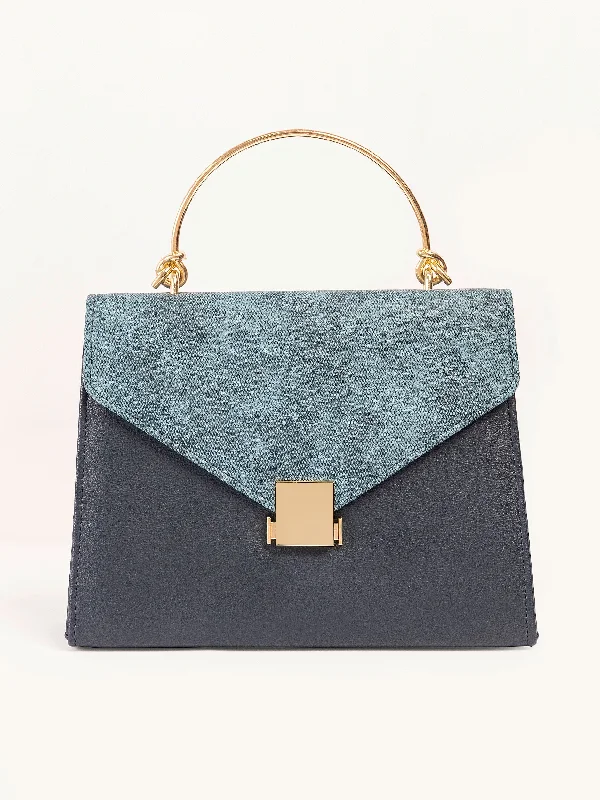 Metallic Handle Handbag Everyday Elegance At Lower Prices