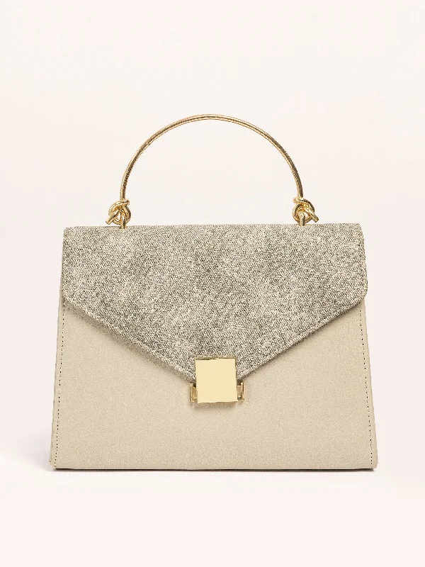 Metallic Handle Handbag Trendy Purses With Limited-Time Offers