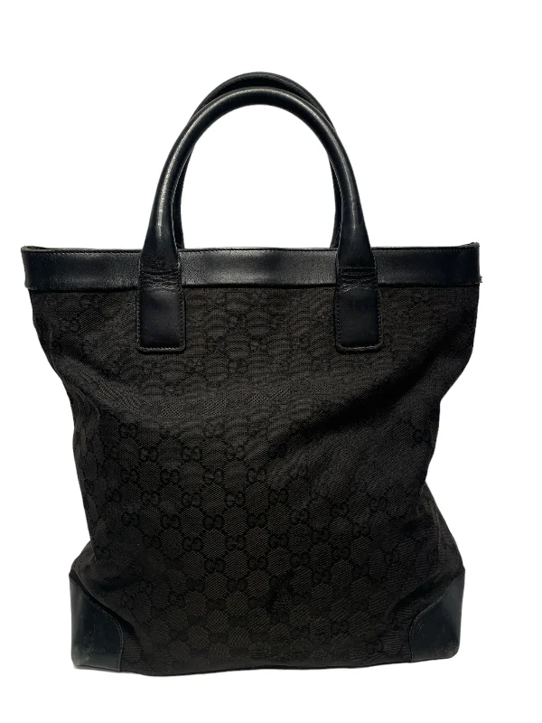 GUCCI///Tote Bag/M/Plain/Cotton/BLK/W [Designers] Design/monogram bucket/tote Designer Bags At Exclusive Clearance Prices