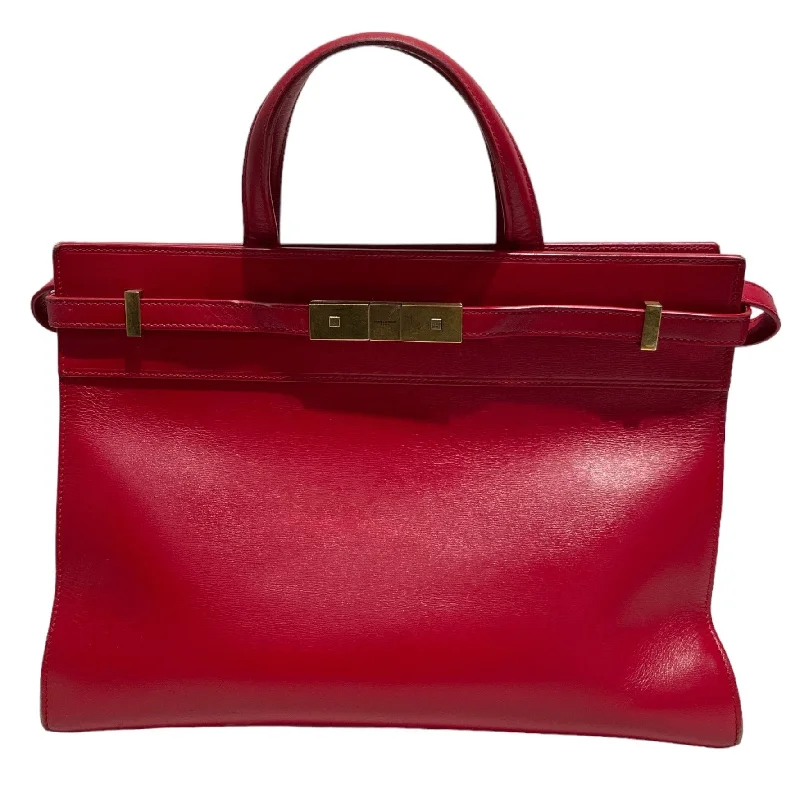 SAINT LAURENT/Tote Bag/Leather/RED/Manhattan Designer Bags At Low Prices