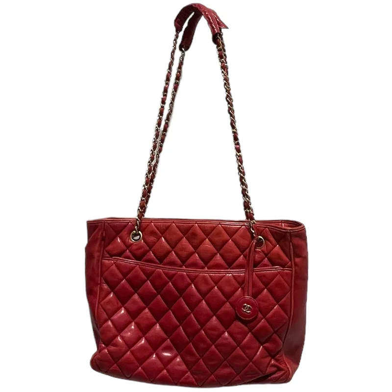 CHANEL/Tote Bag/Leather/RED/Chanel Vintage Tote Stylish Totes, Exclusive Savings