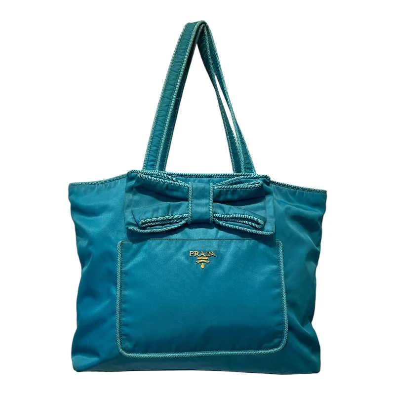 PRADA/Tote Bag/Nylon/BLU/bow Statement Bags, Shop Today