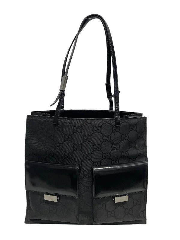 GUCCI/Tote Bag/Monogram/BLK/GG canvas front double pocket Best Handbag Sale Of The Season GUCCI/Tote Bag/Monogram/BLK/GG canvas front double pocket Best Handbag Sale Of The Season