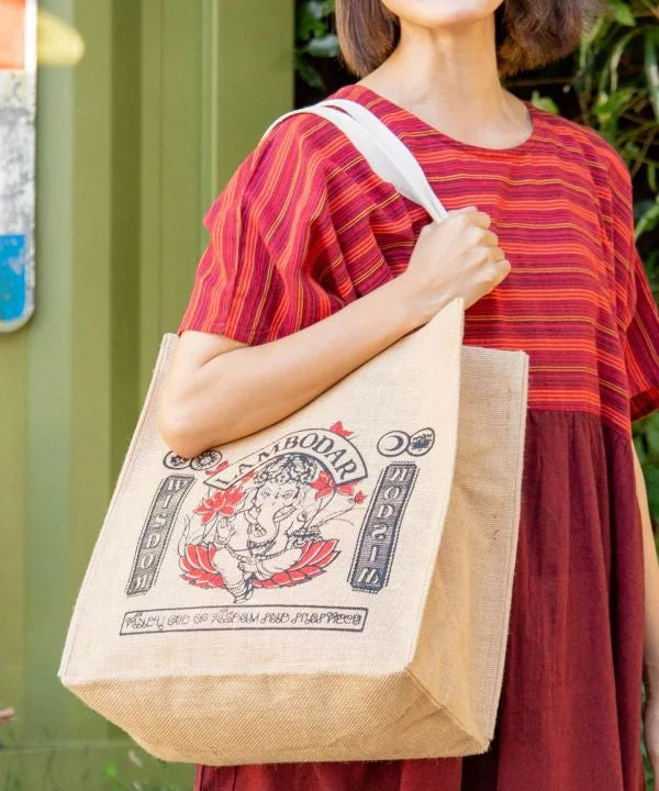Lambodar Jute Tote Bag Chic Bags, Shop Now & Save