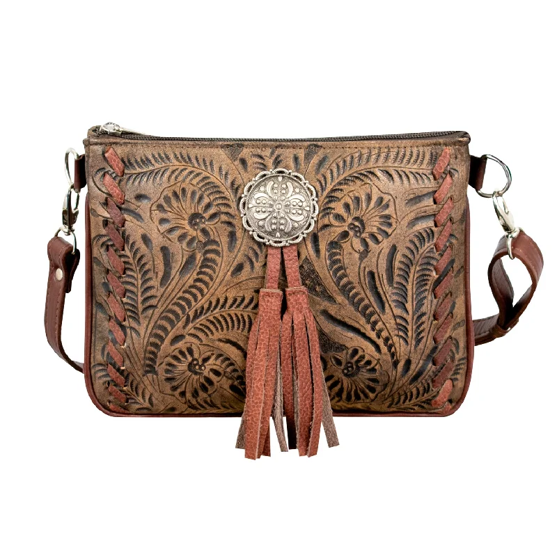 American West Womens Lariats and Lace Distressed Charcoal Leather Crossbody Bag Upgrade Your Look With Our Bag Sale American West Womens Lariats and Lace Distressed Charcoal Leather Crossbody Bag Upgrade Your Look With Our Bag Sale