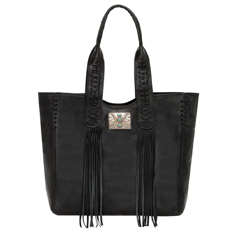 American West Womens Mohave Canyon Black Leather Shoulder Tote Bag Classic And Modern Handbags Now More Affordable American West Womens Mohave Canyon Black Leather Shoulder Tote Bag Classic And Modern Handbags Now More Affordable