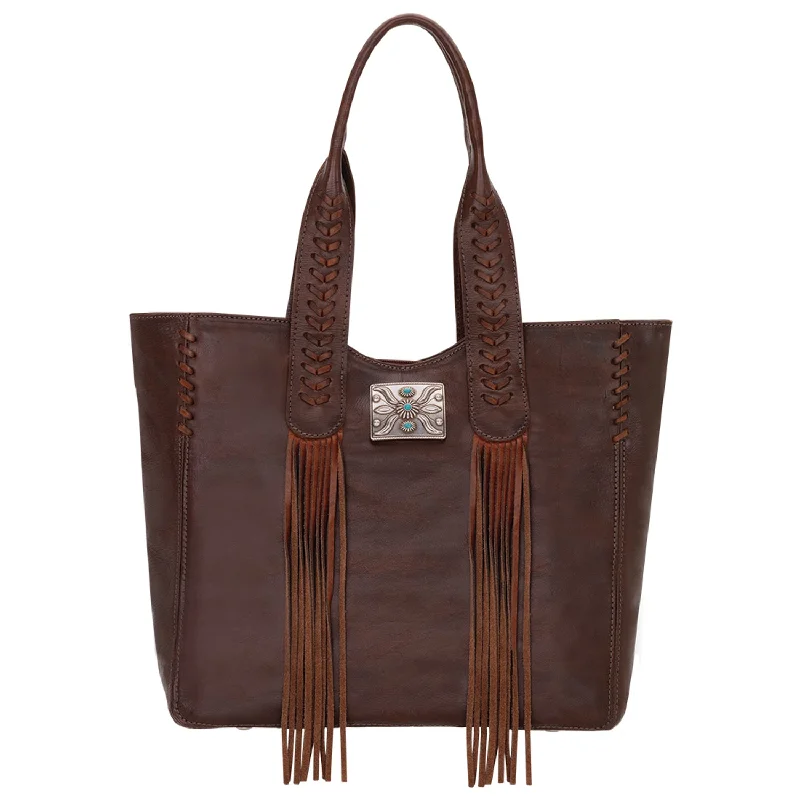 American West Womens Mohave Canyon Dark Brown Leather Shoulder Tote Bag Elegant Totes At Limited-Time Prices American West Womens Mohave Canyon Dark Brown Leather Shoulder Tote Bag Elegant Totes At Limited-Time Prices