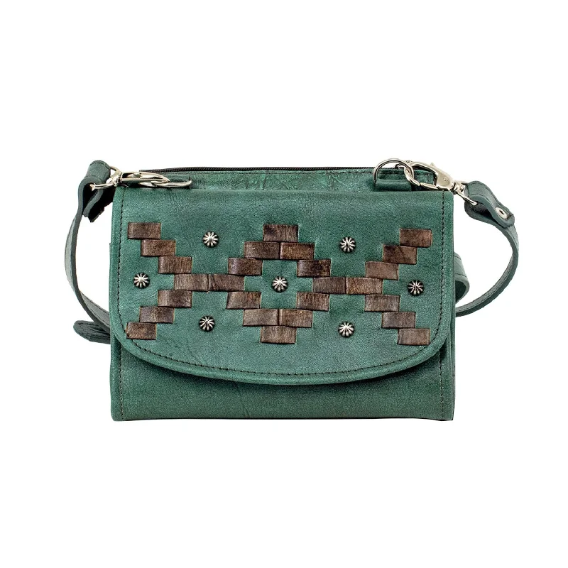 American West Womens Tribal Weave Light Turquoise Leather Crossbody Bag Premium Quality Bags, Budget Prices American West Womens Tribal Weave Light Turquoise Leather Crossbody Bag Premium Quality Bags, Budget Prices
