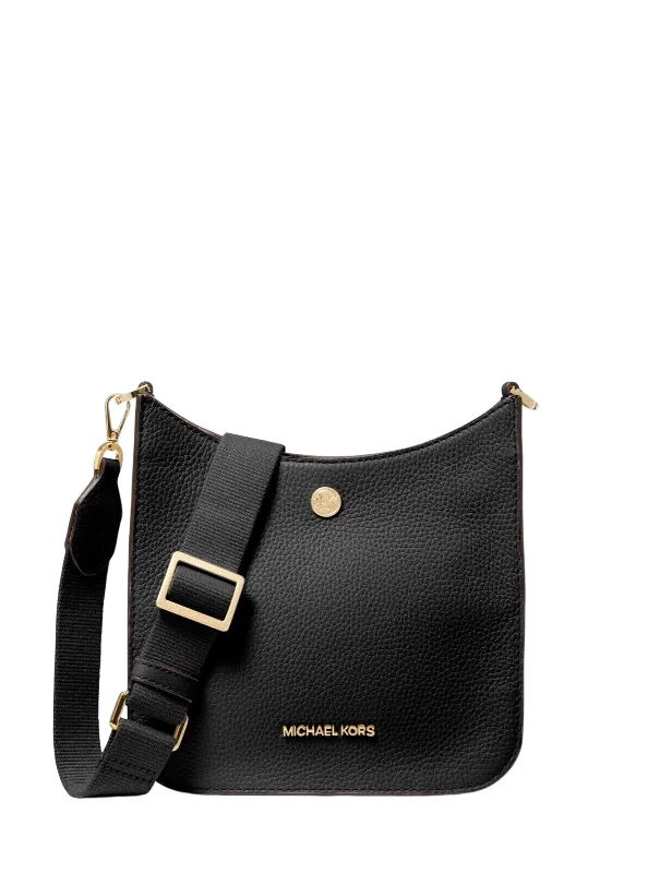 Michael Kors Briley Black Pebbled Leather Small Crossbody Messenger Bag Fashion Bags, Limited Offer