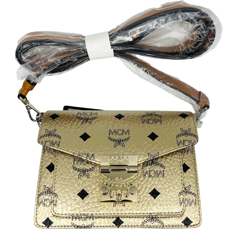 MCM Women's Patricia Mini Berlin Gold Coated Canvas Crossbody Bag MWRBAFO02T1001 Carry Elegance For Less
