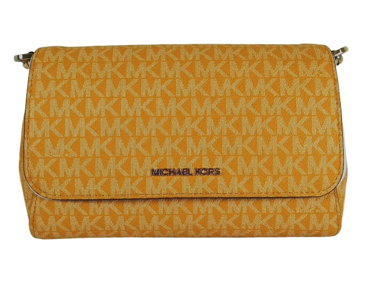 MICHAEL KORS Medium Logo Leather Convertible Crossbody Bag Elegant Bags, Limited Stock Available