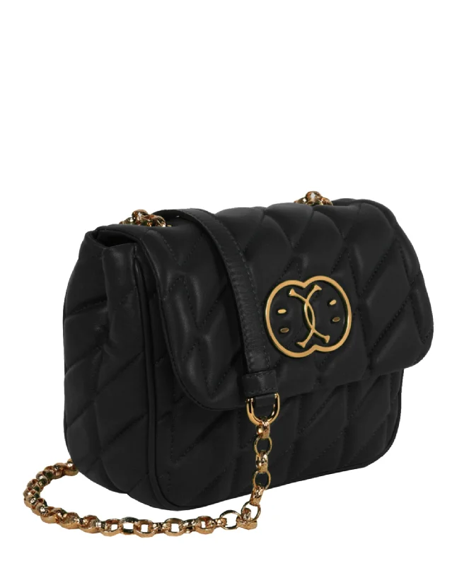 Moschino Womens Double Smiley® Quilted Crossbody Bag Timeless Handbags Now At Special Discounts