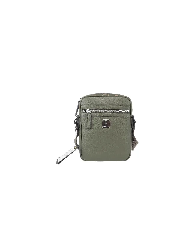 MCM Green Mixed Leather Crossbody Bag with Multifunction Design Grab Stylish Bags Before They Sell Out