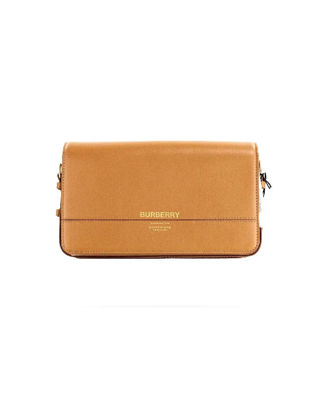 Burberry  Lola Small Leather Crossbody Bag Tan 33147 Chic Shoulder Bags At Promotional Rates