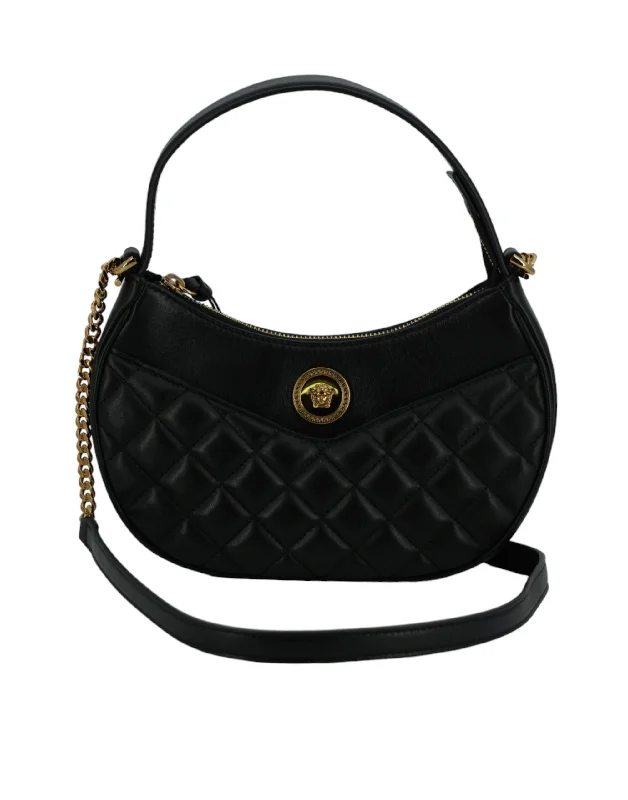 Versace Elegant Half Moon Leather Shoulder Women's Bag Upgrade Your Look With Our Exclusive Bag Deals Versace Elegant Half Moon Leather Shoulder Women's Bag Upgrade Your Look With Our Exclusive Bag Deals