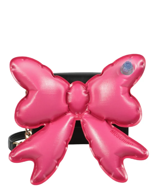 Moschino Womens Inflatable Bow Leather Shoulder Bag Exclusive Discounts On Stylish Handbags Moschino Womens Inflatable Bow Leather Shoulder Bag Exclusive Discounts On Stylish Handbags