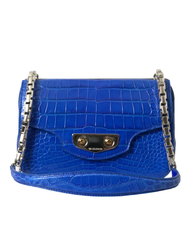 Balenciaga Alligator Skin Mini Shoulder Bag - Elegant Women's Blue Must-Have Bags, Big Discounts Balenciaga Alligator Skin Mini Shoulder Bag - Elegant Women's Blue Must-Have Bags, Big Discounts