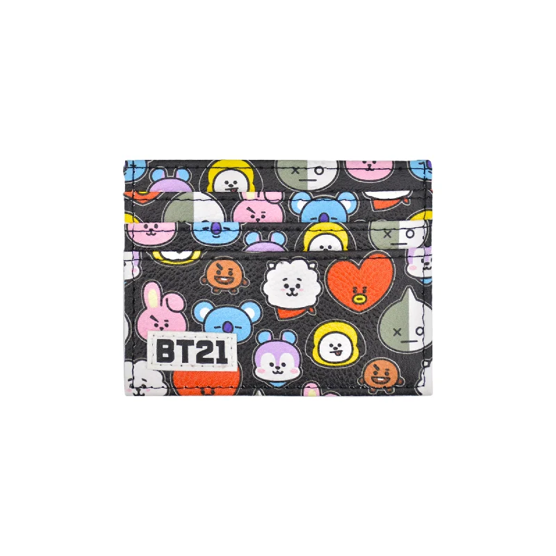 Bt21 Printed card holder Trendy Purses At Exclusive Promotional Rates