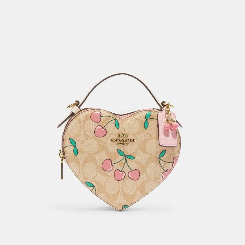 Coach Outlet Heart Crossbody In Signature Canvas With Heart Cherry Print Upgrade Your Look With Our Exclusive Bag Deals
