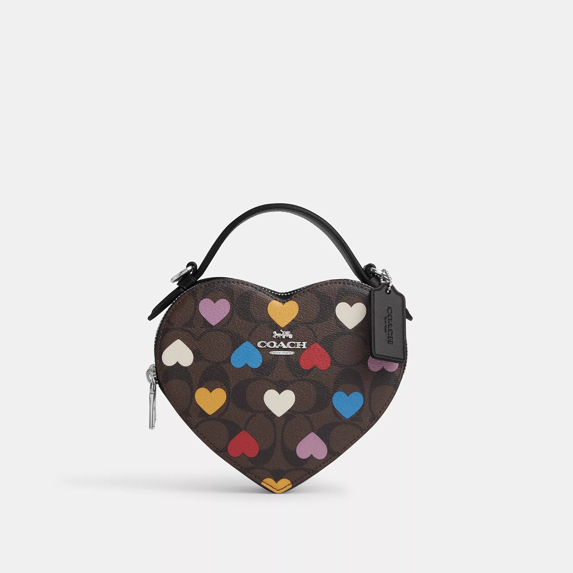 Coach Outlet Heart Crossbody In Signature Canvas With Heart Print Designer Bags At Exclusive Clearance Prices