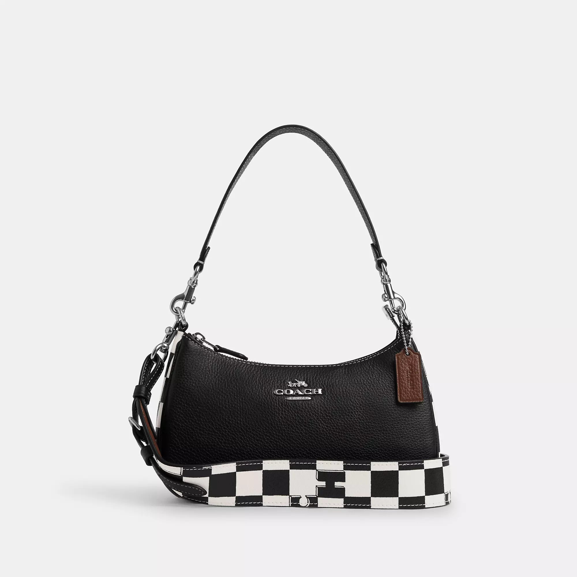 Coach Outlet Teri Shoulder Bag With Checkerboard Print Everyday Bags, Budget-Friendly Coach Outlet Teri Shoulder Bag With Checkerboard Print Everyday Bags, Budget-Friendly