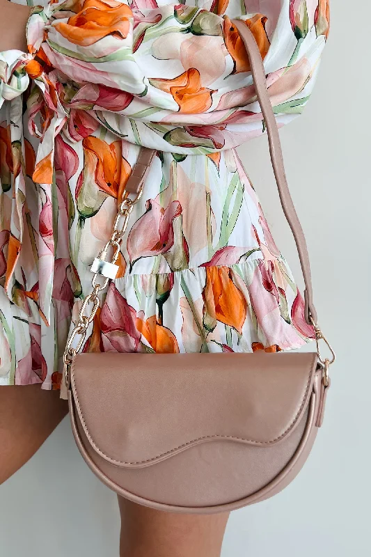 Confident Glamour Half Moon Shoulder Purse (Rose Gold) Premium Bags At Special Prices Confident Glamour Half Moon Shoulder Purse (Rose Gold) Premium Bags At Special Prices
