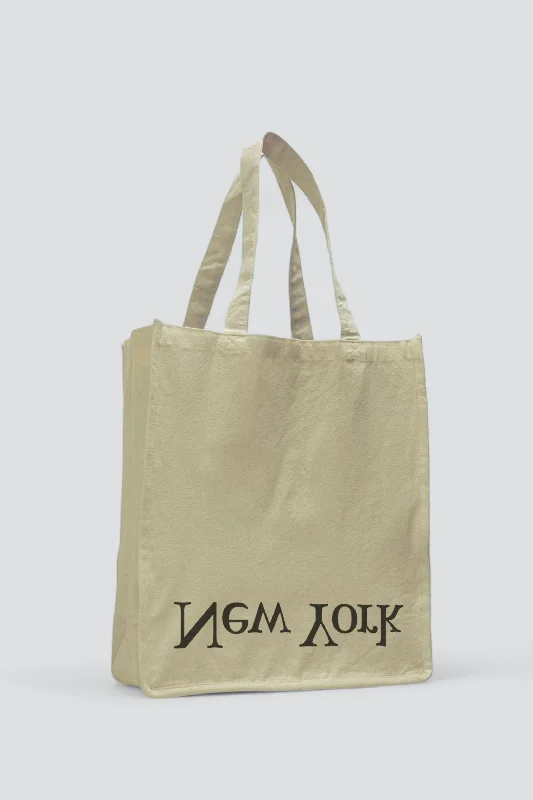 Canvas New York Logo Tote Bag - Natural Must-Have Bags, Big Discounts