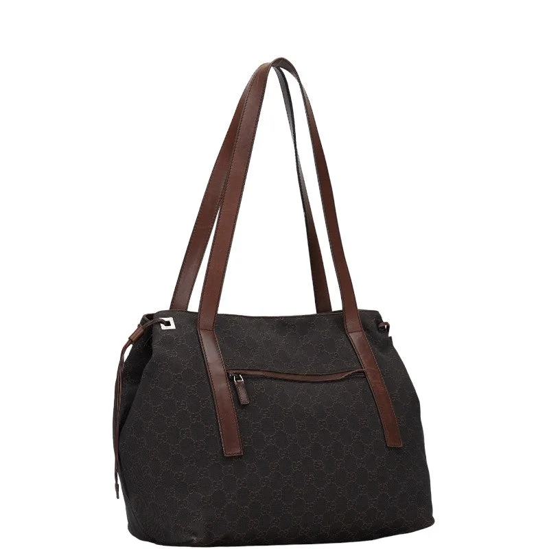 Gucci GG canvas handbag Tote bag 30501 Brown black canvas leather ladies Gucci Stylish Bags At Unbeatable Prices – Shop Now