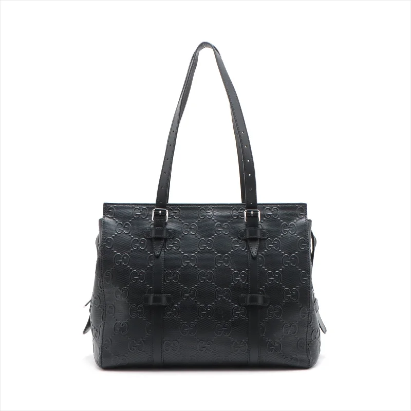 Gucci GG Embos Leather Tote Bag Black 625774 Best Bag Sale Of The Season