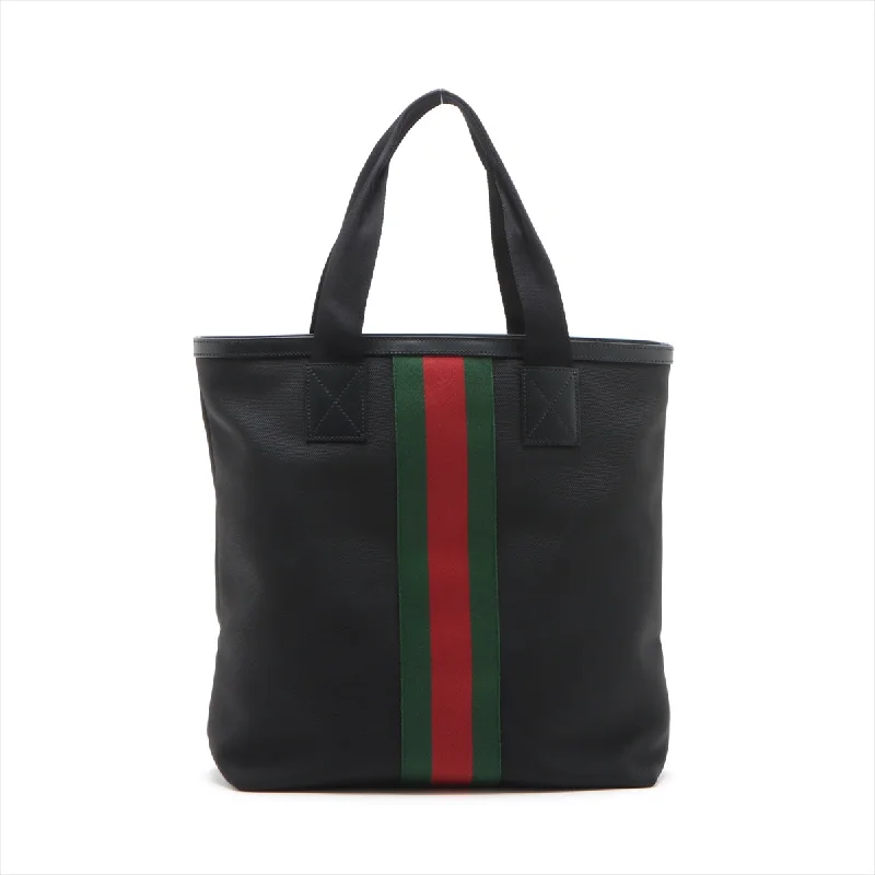 Gucci Sey Line Nylon X Leather Tote Bag Black 631245 Your Perfect Bag At The Perfect Price Gucci Sey Line Nylon X Leather Tote Bag Black 631245 Your Perfect Bag At The Perfect Price