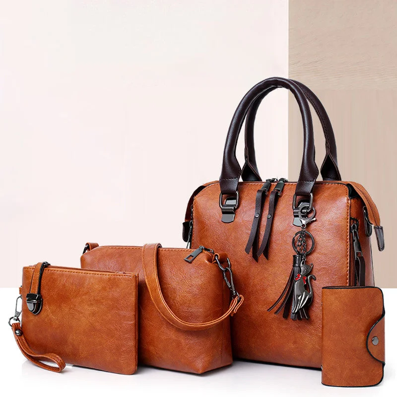 Hot Selling Luxury Women Bag Handbags PU Leather Handbag Lady 4 Pieces One Set Shoulder Bags Designer Tote Bag Limited-Time Handbag Sale Hot Selling Luxury Women Bag Handbags PU Leather Handbag Lady 4 Pieces One Set Shoulder Bags Designer Tote Bag Limited-Time Handbag Sale