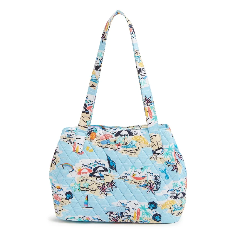 Outlet Cotton Triple Compartment Shoulder Bag Elegant Purses, Shop & Save