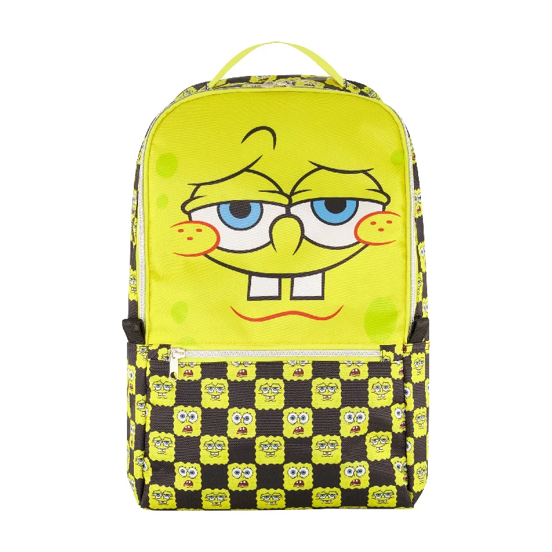 SPONGEBOB CHECKERED BIG FACE BACKPACK Limited-Stock Handbag Sale For A Stylish Look