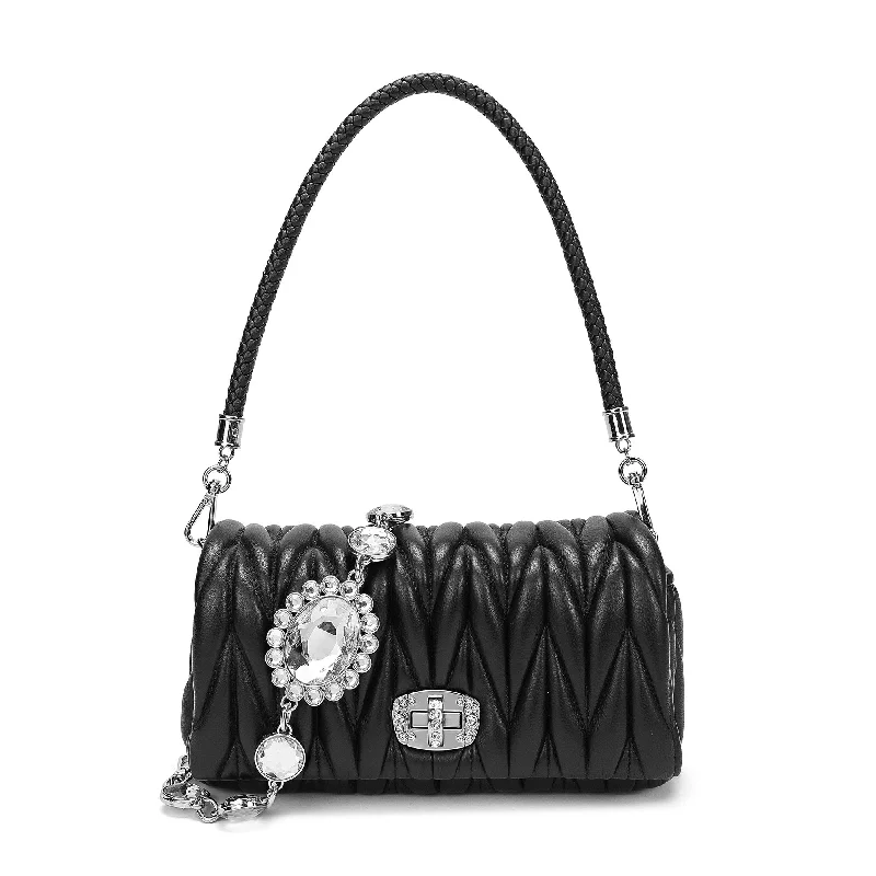 Tiffany & Fred Pleated Sheepskin Shoulder Bag High-Fashion Handbags At Reduced Costs Tiffany & Fred Pleated Sheepskin Shoulder Bag High-Fashion Handbags At Reduced Costs